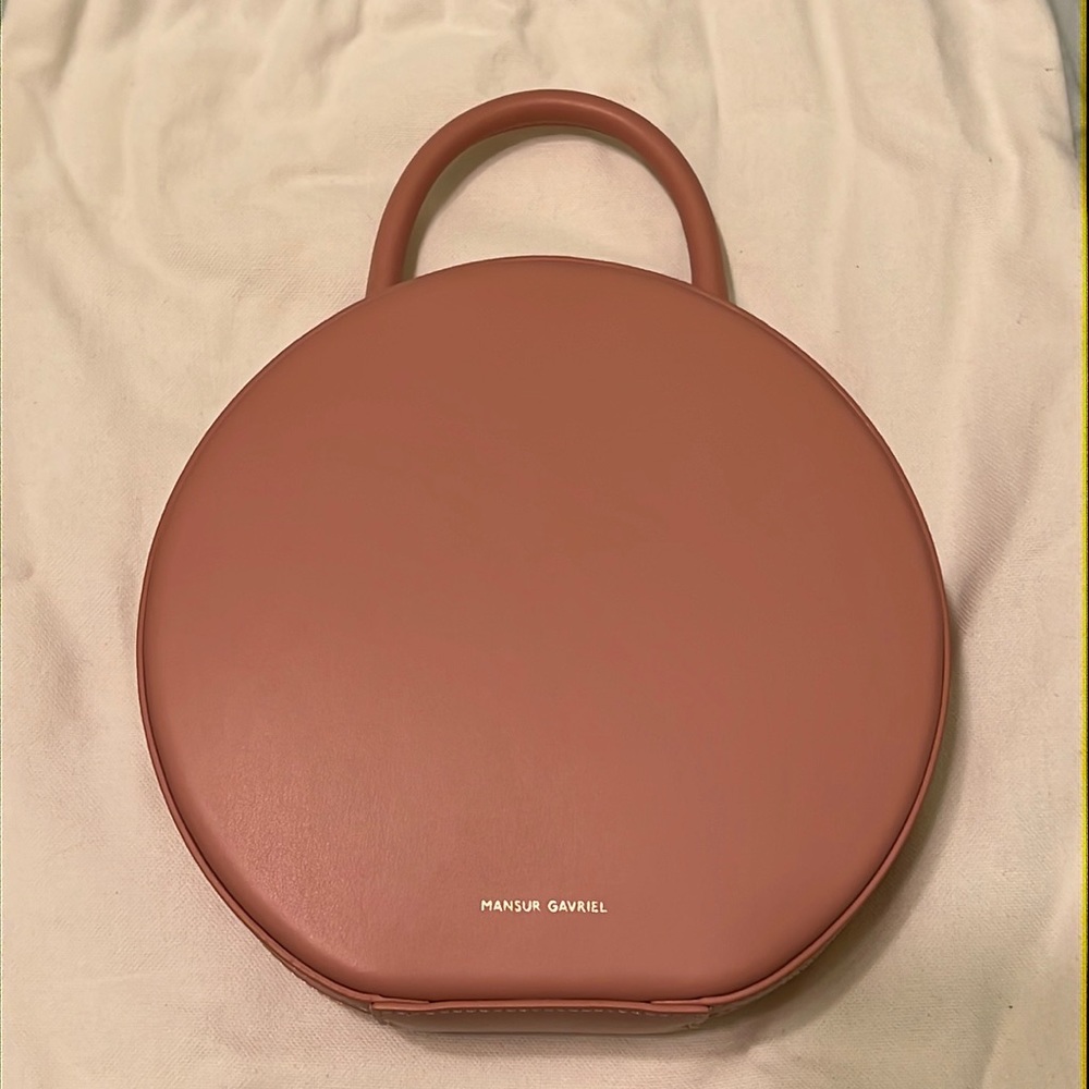 Mansur Gavriel Circle Crossbody Bag in Coral